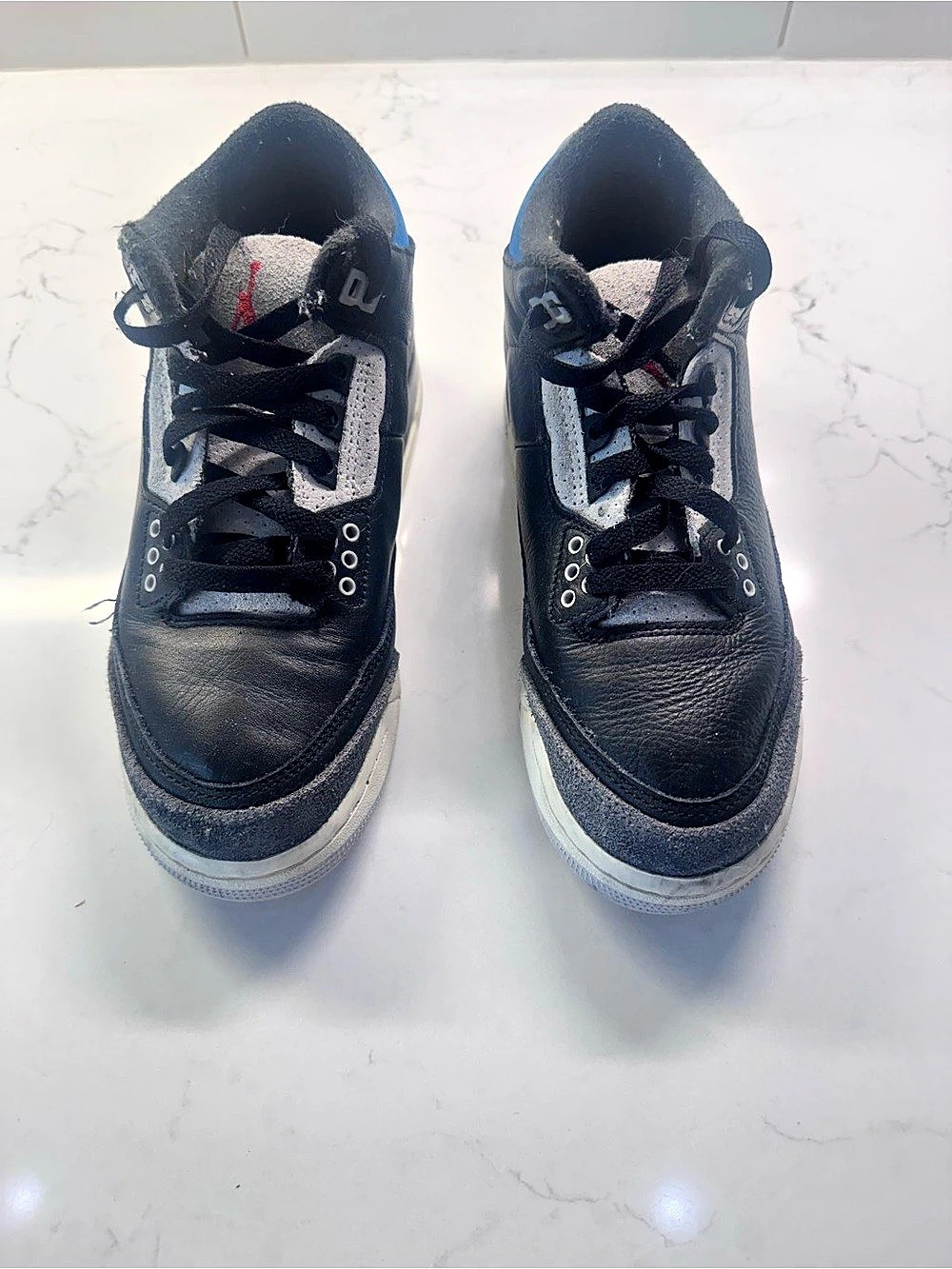 Nike Air Jordan 3 Retro 'Racer Blue' Black & Blue Sneakers